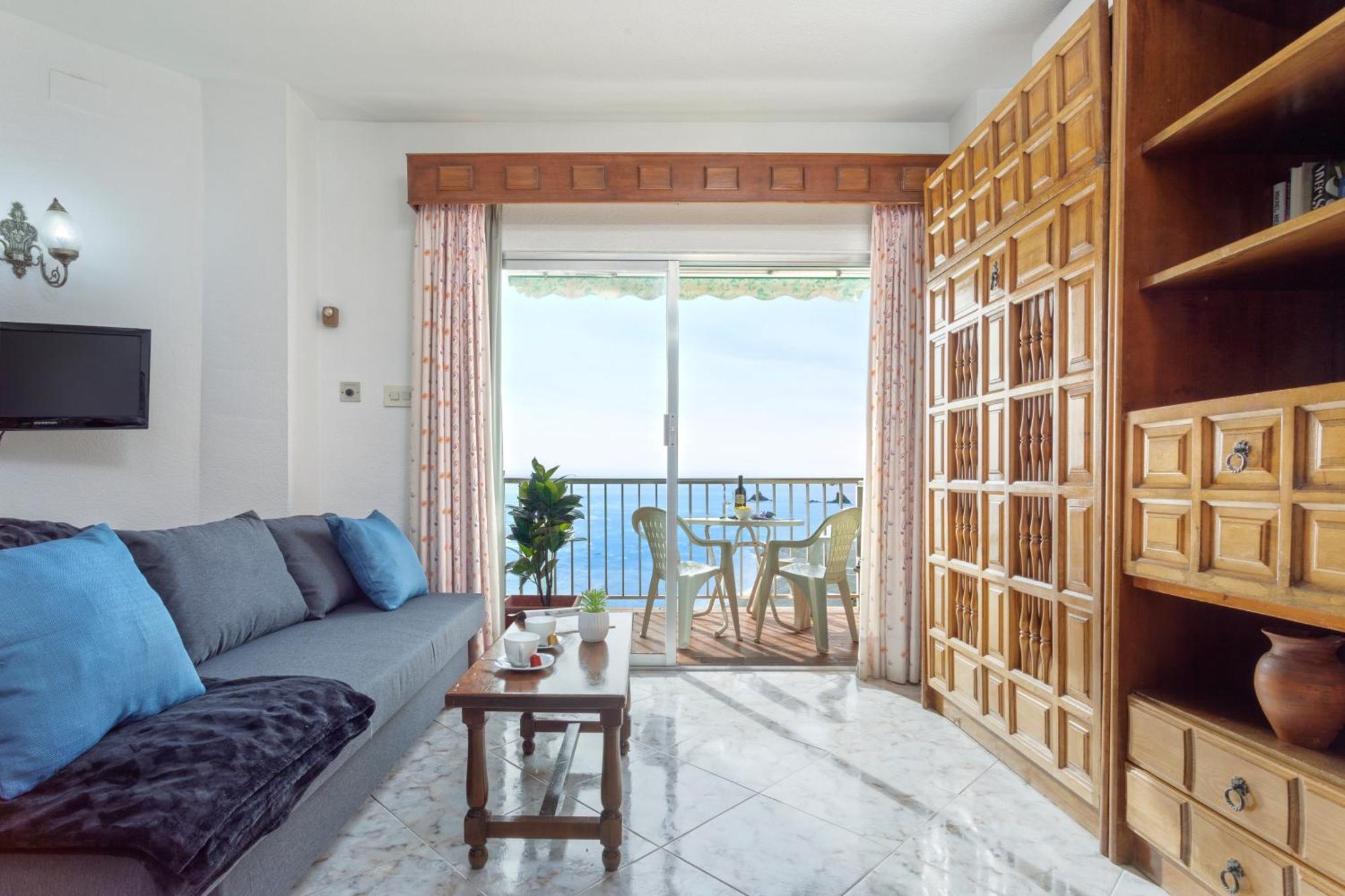 1004 - Beachfront Apartment On El Paseo, 4 Pers - Air Conditionning - Wi-Fi - Smart Tv Almuñécar Exteriör bild